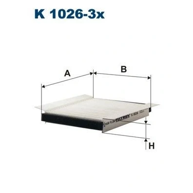 Billede af FILTRON K 1026 3x Kabinefilter Partikelfilter 130 110 20,5