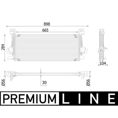 Billede af MAHLE ORIGINAL CI 515 000P Intercooler OPEL: Astra J Hatchback