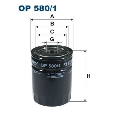 Billede af Oliefilter FILTRON OP 580/1