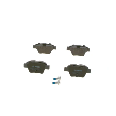 Billede af BOSCH 0 986 494 099 Bremseklodser Low Metallic med anti knirke plade, skruer tilbehør PEUGEOT: 207 Hatchback, SW, 307 SW