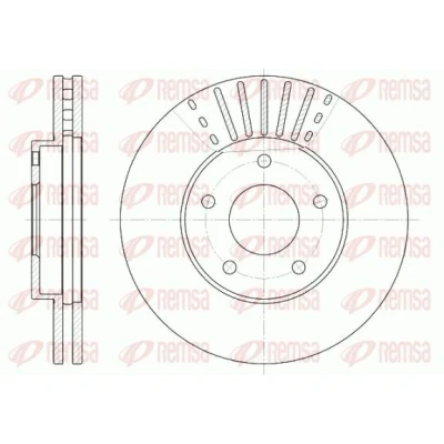 Billede af REMSA 6681.10 Bremseskiver foraksel 279,7, 279,7 28 5 ventileret NISSAN: Primera Stationcar, X Trail, Sedan