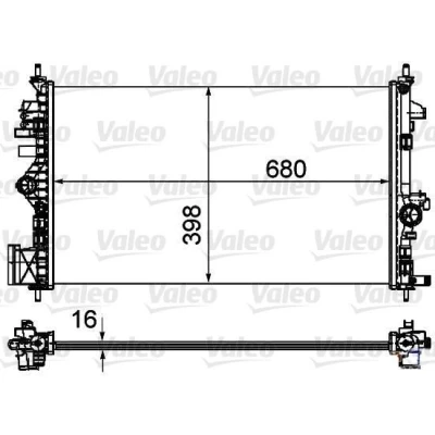 Billede af VALEO 735485 Radiator Aluminium 415mm 680mm 18mm Mekanisk fuget køleripper OPEL: Insignia A Sports Tourer