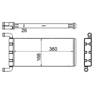Billede af MAHLE ORIGINAL AH 241 000S Varmeveksler VOLKSWAGEN: Crafter 30 50 Ladvogn/Chassis