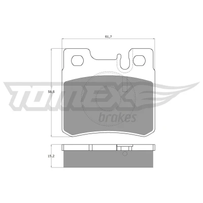 Billede af TOMEX brakes TX 12 33 Bremseklodser bagaksel Forberedt til slidindikator MERCEDES BENZ: W124 Sedan, C klasse SL Cabriolet