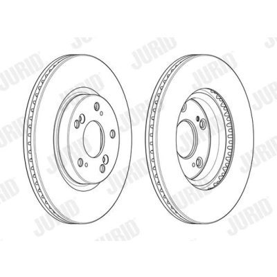 Billede af JURID 563127JC Bremseskiver 293 25 5 114,3 ventileret coatet med skruer HONDA: HR V II, CIVIC 9, 9 Tourer