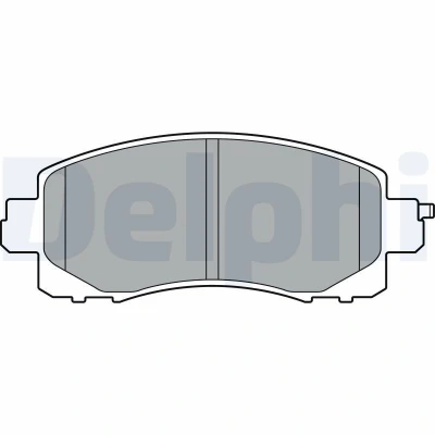 Billede af DELPHI LP3411 Bremseklodser med akustisk advarsel for slid uden anti knirke plade tilbehør SUBARU: Impreza V Hatchback, XV II