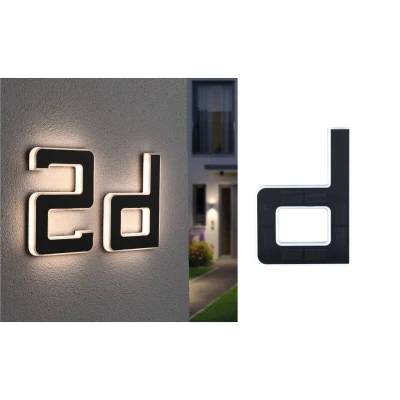 Billede af Paulmann LED solcellebogstav d