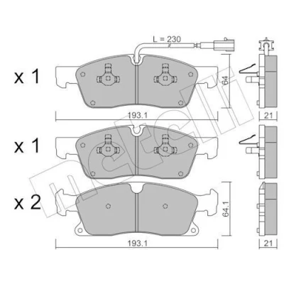 Billede af Bremseklodser METELLI 22 0927 5