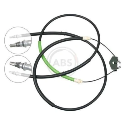 Billede af A.B.S. K17402 Håndbremsekabel 1445, 1305 Tromlebremse til venstre /højrestyring FORD: FIESTA 5, Fusion Stationcar, MAZDA: 2 Hatchback