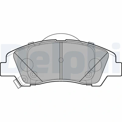 Billede af DELPHI LP3265 Bremseklodser med akustisk advarsel for slid anti knirke plade uden tilbehør HYUNDAI: i10 II Hatchback, Sedan