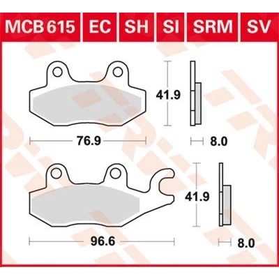 Billede af TRW Sinter Offroad MCB615SI Bremseklodser