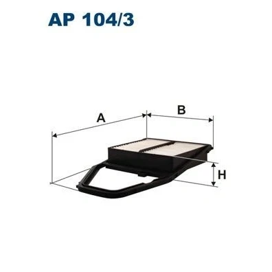 Billede af FILTRON AP 104/3 Luftfilter 43,5 200 315 Filterindsats HONDA: Civic 7 Limousine