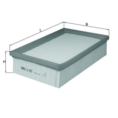 Billede af MAHLE ORIGINAL LX 3579 Luftfilter 58,3 163 232,6 Filterindsats OPEL: Mokka / X