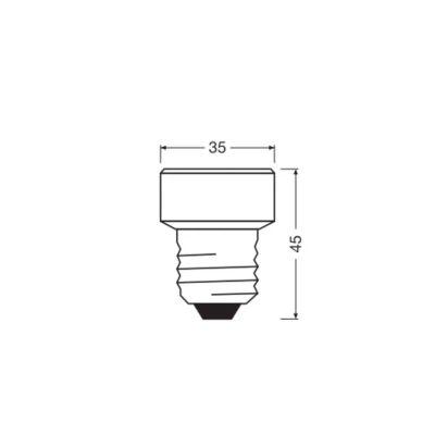 Billede af OSRAM LED pære Star Flat E27 3,5W 2700K udskiftelig ring.