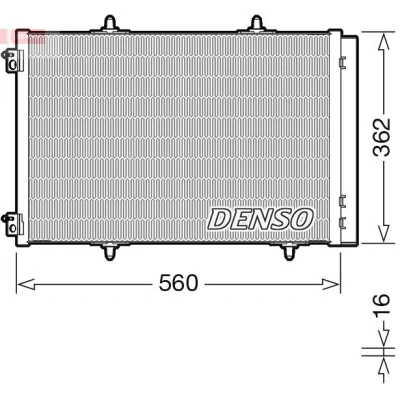 Billede af DENSO DCN07061 Kondensator med tørrer R 134a
