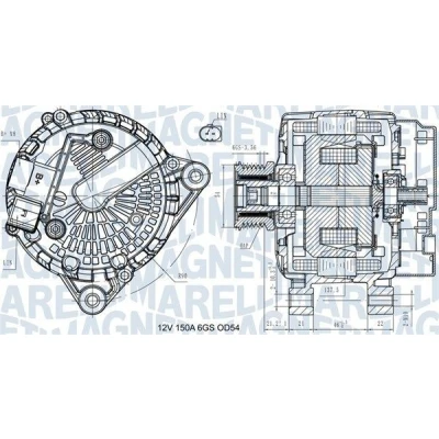 Billede af MAGNETI MARELLI 063731472410 Generator 12V 150A FORD: FIESTA 6, C Max 2, FOCUS 3 Turnier, MAZDA: 2 Hatchback