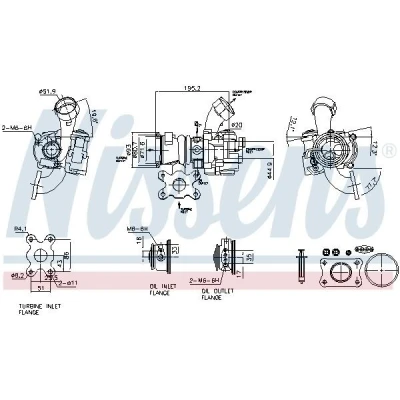 Billede af NISSENS 93305 Turbolader vandkølet elektrisk med pakninger VOLKSWAGEN: Polo V Hatchback, Golf 7, SEAT: Ibiza 4 ST,