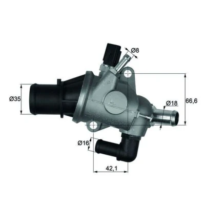 Billede af MAHLE ORIGINAL TI 163 88 Termostat ALFA ROMEO: 147, GTV, GT, FIAT: Barchetta