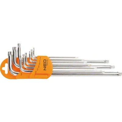 Billede af NEO TOOLS 09 526 Vinkelskruetrækkersæt T10,T15,T20,T25,T27, T30,T40,T45,T50 magnetisk Krom vanadium stål 9