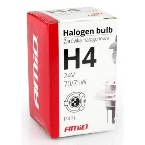 Billede af AMiO 01267 Pære, fjernlys H4 70/75w P43t Halogen VOLKSWAGEN: Lupo / 3L, Polo V Hatchback, up! TOYOTA: Yaris III Aygo