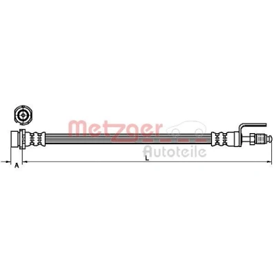 Billede af METZGER 4110436 Bremseslange 357 FORD: Transit Connect V408 Van