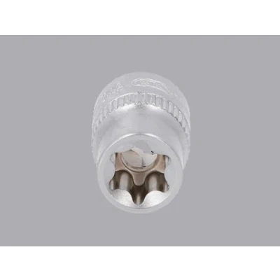 Billede af KS TOOLS 911.4320 Skraldenøgleindsats (Hexagon) DIN3120, ISO1174 E12 Krom vanadium stål E profil, ydre torx riflet