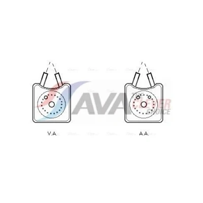 Billede af AVA COOLING SYSTEMS VN3147 Olieradiator vandkølet uden oliefilterhus, pakninger filter VOLKSWAGEN: Golf Plus / Crossgolf, Passat B6 Variant