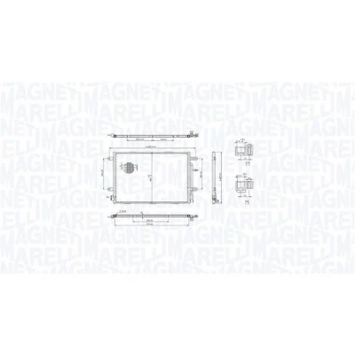 Billede af MAGNETI MARELLI 350203103500 Kondensator uden tørrer 408 591 16 AUDI: A4 B7 Avant, B8 Sedan