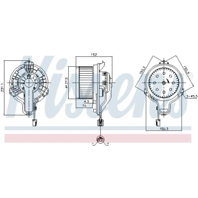 Billede af NISSENS 87648 Kabineblæser uden indbygget regulator