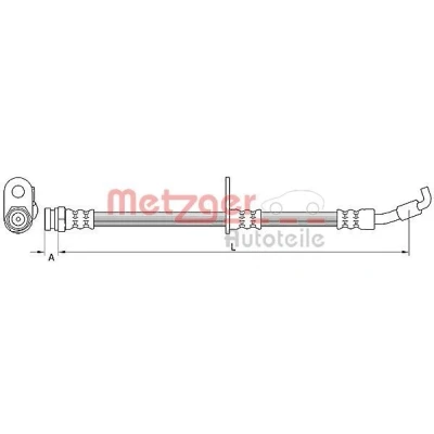 Billede af METZGER 4110876 Bremseslange 390 MAZDA: 2 Hatchback