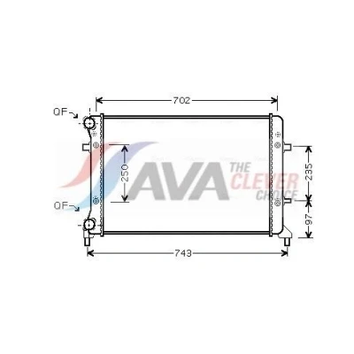Billede af PRASCO VN2204 Radiator Aluminium 650 415 23 med lynkobling Mekanisk fuget køleripper VOLKSWAGEN: GOLF 5, Touran I, 6, SKODA: Octavia 2 Combi