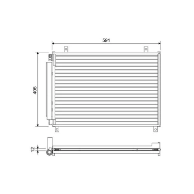 Billede af VALEO 822656 Kondensator med tørrer Aluminium 405 SUZUKI: Baleno II Hatchback