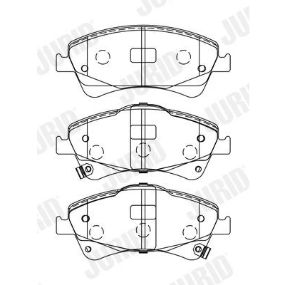 Billede af JURID 572600J Bremseklodser med akustisk advarsel for slid uden tilbehør TOYOTA: Avensis III Stationcar, Verso, Auris Hatchback