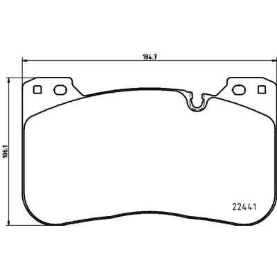 Billede af HELLA 8DB 355 025 991 Bremseklodser Forberedt til slidindikator BMW: 5 Sedan, X5