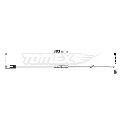 Billede af TOMEX brakes TX 30 75 Slidindikator Bremsebelægning bagaksel BMW: 5 Touring