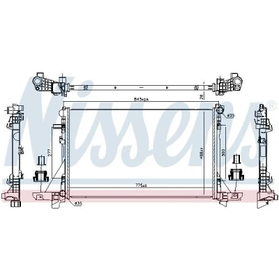 Billede af NISSENS 606411 Radiator Aluminium 775 468 26 Loddet køleripper