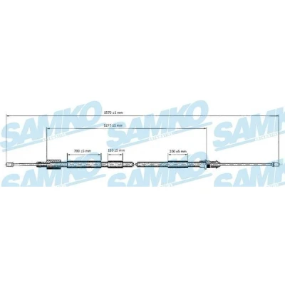 Billede af LPR C0119B Håndbremsekabel 1545/1280 Skivebremse CITROËN: Xsara Coupe