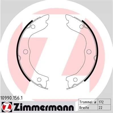 Billede af ZIMMERMANN 10990.156.1 Håndbremseklodser Billede svarer til leveringsomfang NISSAN: X Trail