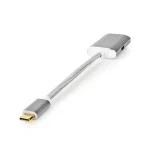 Billede af USB adapter 3.2 Gen 1 Type C Han Hun / A VGA 0.20 m Runde Guldplateret PVC Anthracite Window Box