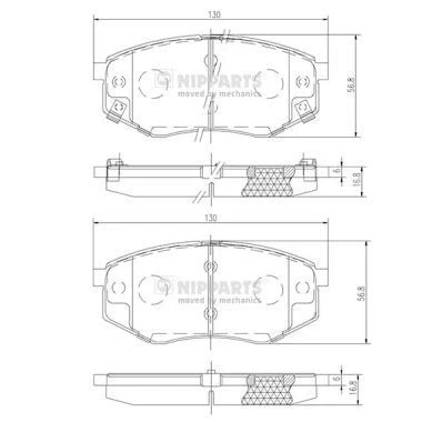 Billede af Bremseklodser NIPPARTS N3600545
