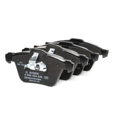 Billede af BOSCH 0 986 494 245 Bremseklodser Low Metallic med stempelklips, anti knirke plade VOLVO: V70 3, V60 I, S80 II, FORD: S Max Mk1, Galaxy Mk2 MPV