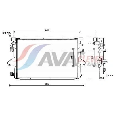 Billede af PRASCO VNA2317 Radiator Aluminium 710 470 28 Loddet køleripper VOLKSWAGEN: Transporter 5 Bus
