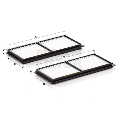 Billede af MANN FILTER CU 23 001 2 Kabinefilter Partikelfilter 247 99 17 MAZDA: Hatchback