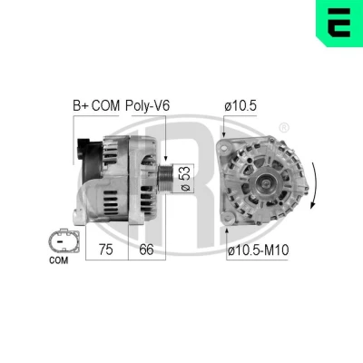 Billede af ERA 210771 Generator 14V 180A BMW: 5 Sedan, Touring, 1 Hatchback