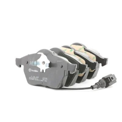 Billede af BREMBO P 85 045 Bremseklodser Inkl. slidadvarselskontakt med stempelklips uden tilbehør VOLKSWAGEN: Golf 4, Bora Sedan, Polo IV Hatchback