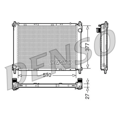 Billede af DENSO DRM46022 Radiator Aluminium 510 377 27 NISSAN: Note I, MICRA 3
