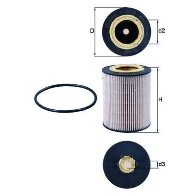 Billede af MAHLE ORIGINAL KX 267D Brændstoffilter Filterindsats