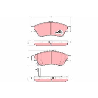 Billede af TRW COTEC GDB3290 Bremseklodser med akustisk advarsel for slid SUZUKI: Liana Hatchback, Sedan