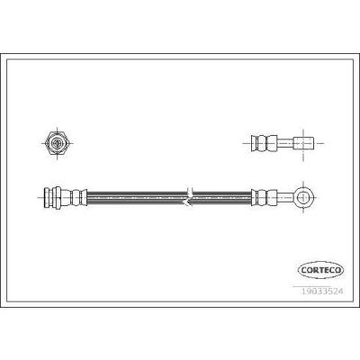 Billede af CORTECO 19033524 Bremseslange bagaksel 245