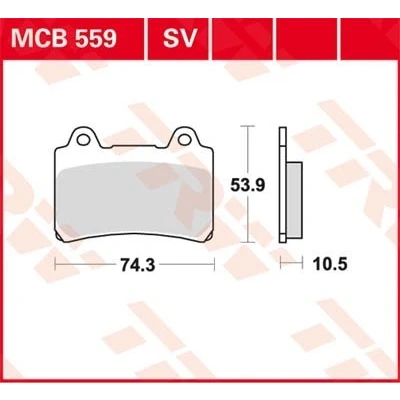 Billede af TRW Sinter Street MCB559SV Bremseklodser